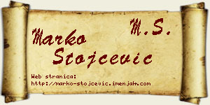 Marko Stojčević vizit kartica